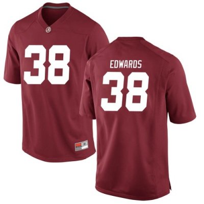 Youth Alabama Crimson Tide #38 Jalen Edwards Crimson Replica NCAA College Football Jersey 2403MTCD2